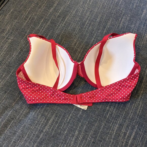 Maidenform Polka Dot Red Bra 38D - Picture 2 of 5